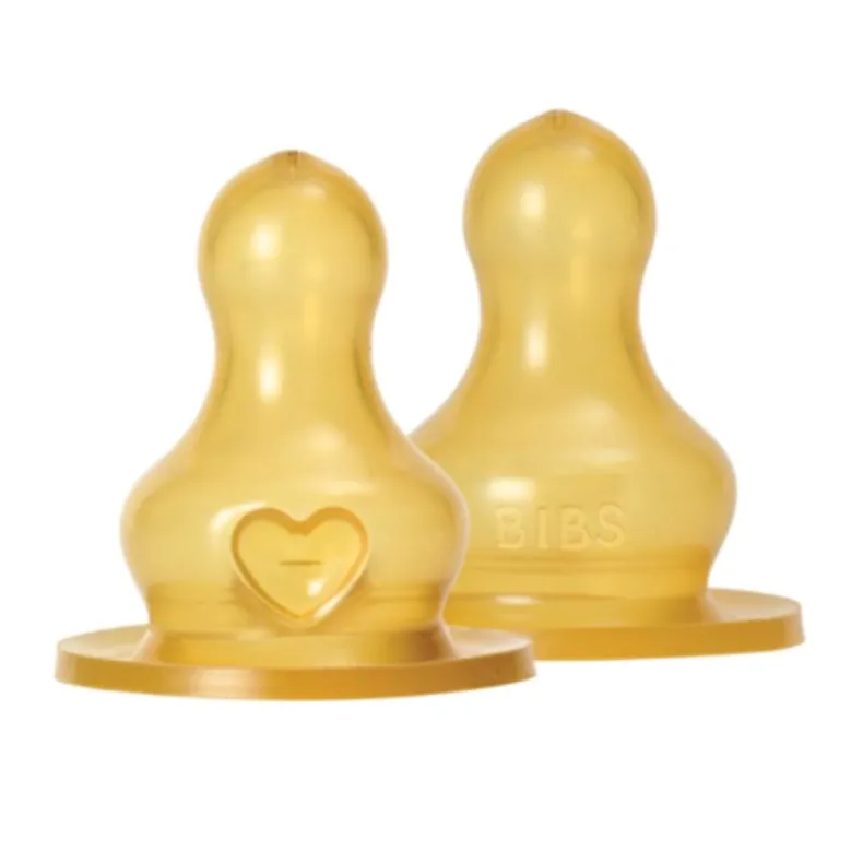 Baby Bottle Nipple Round Latex - 2 pack