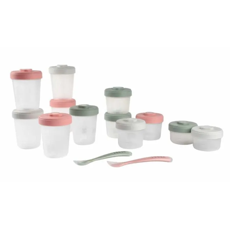 Baby Food Clip Containers Set of 12 + Spoons