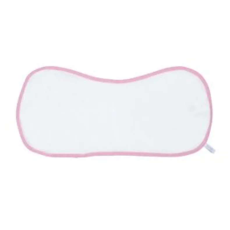 Bamboo Burp Cloth - White/Pink