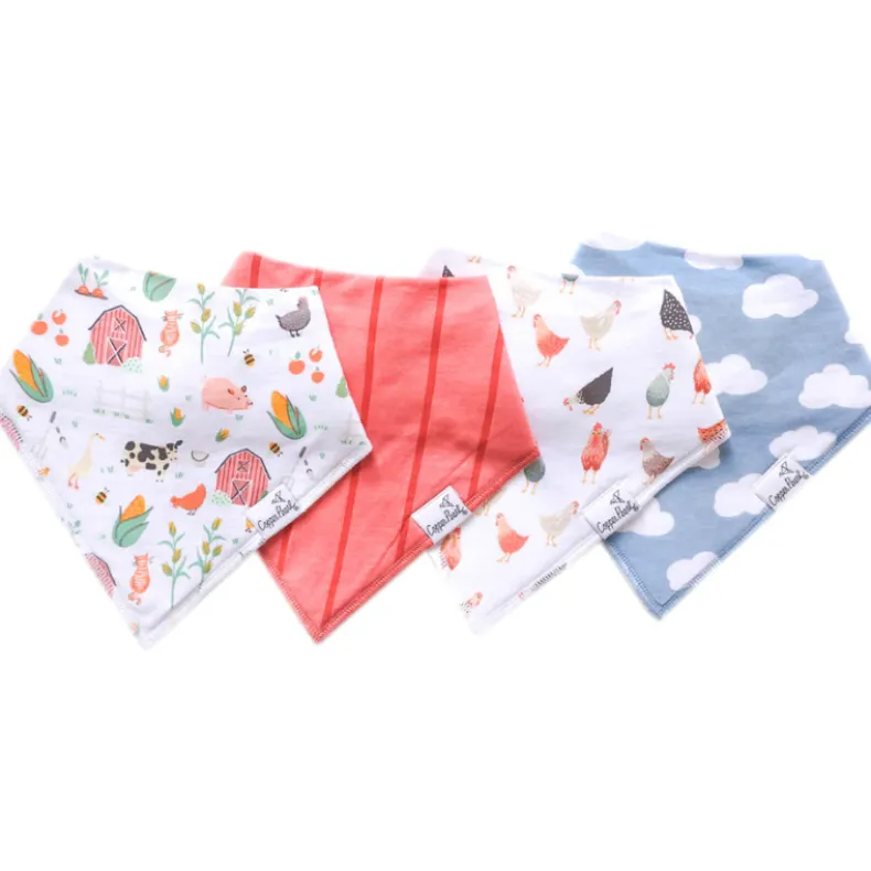 Bandana Drool Bibs - 4 Pack