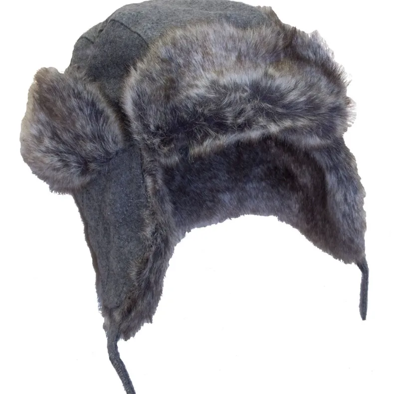 Boy Trapper Hat - Grey
