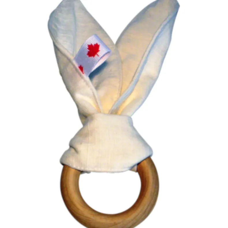 Bunny Ear Maple Teething Ring