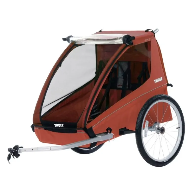 Cadence 2 Seat Bicycle Trailer - Hot Sauce Red