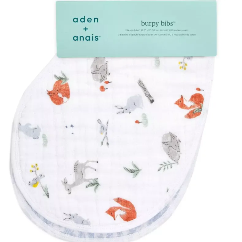 Cotton Muslin Burpy Bibs - 2 Pack