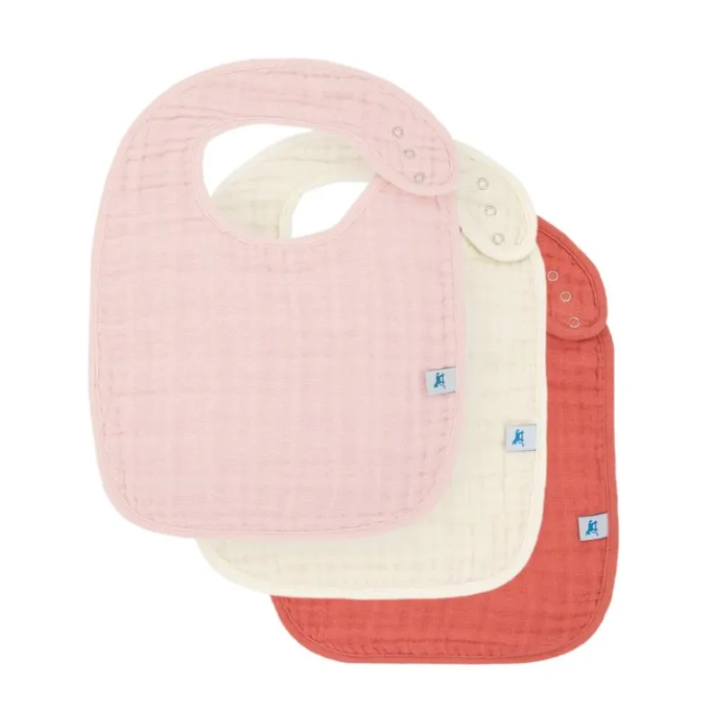 Cotton Muslin Classic Bibs - 3 Pack