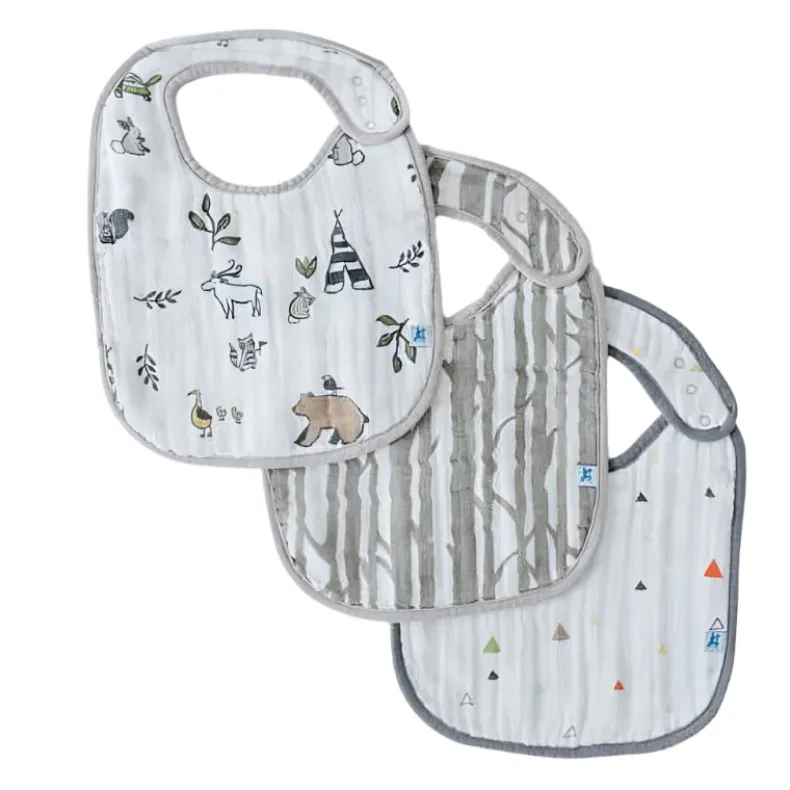 Cotton Muslin Classic Bibs - 3 Pack