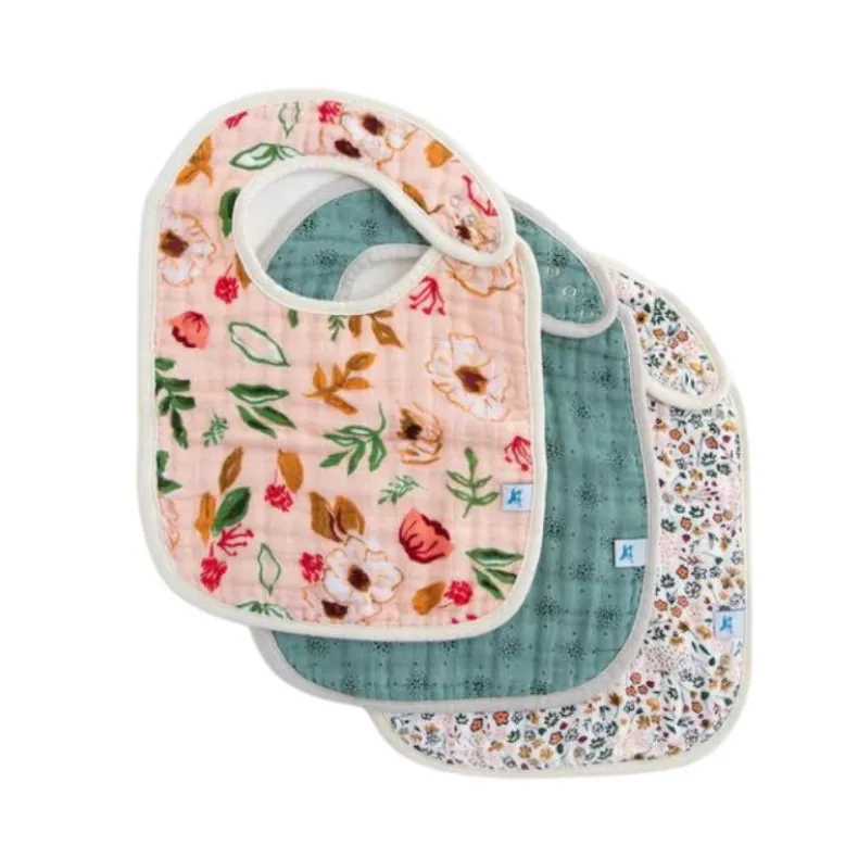 Cotton Muslin Classic Bibs - 3 Pack