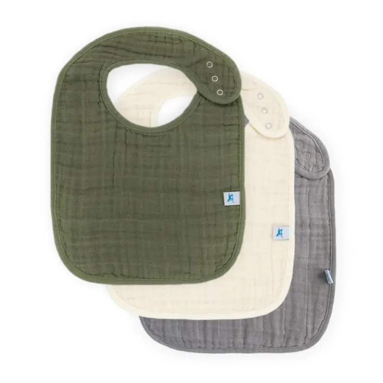 Cotton Muslin Classic Bibs - 3 Pack