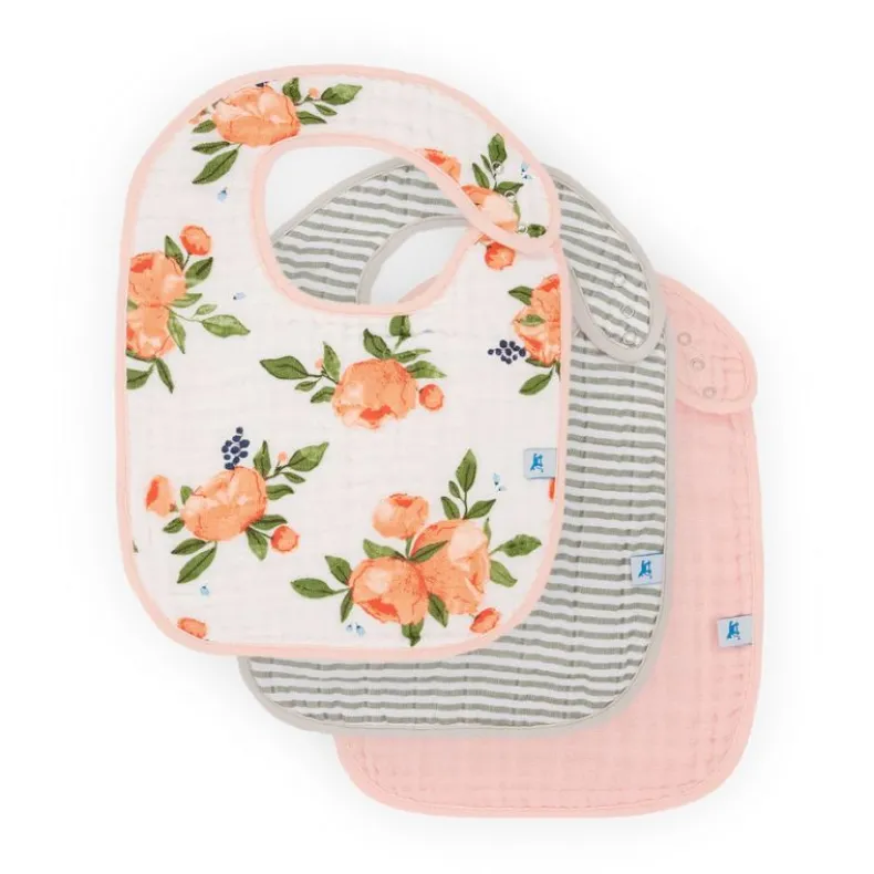 Cotton Muslin Classic Bibs - 3 Pack