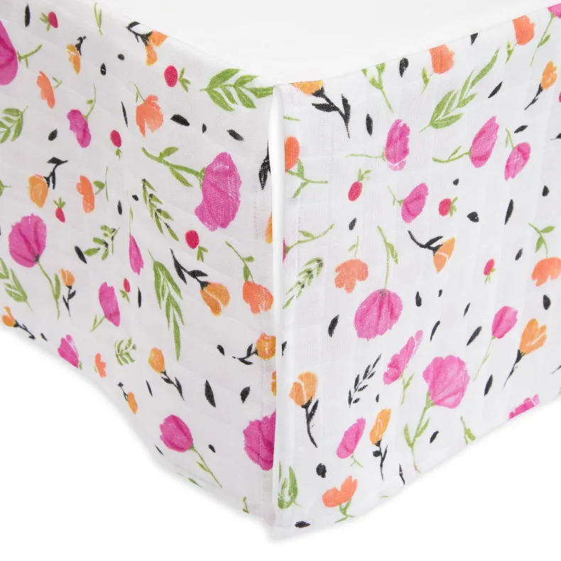 Cotton Muslin Crib Skirt