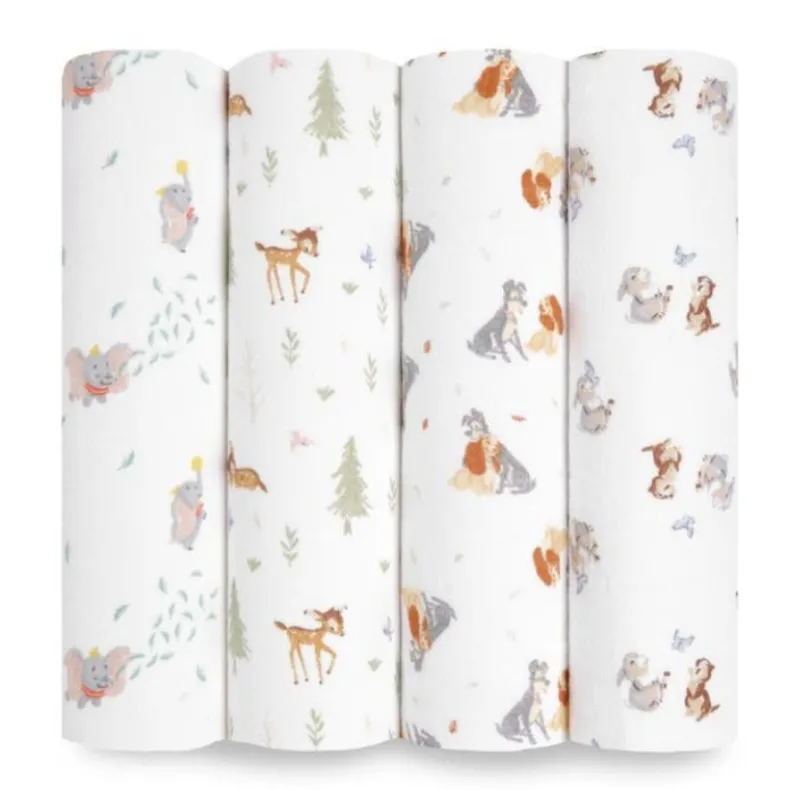 Cotton Muslin Swaddles - 4 Pack