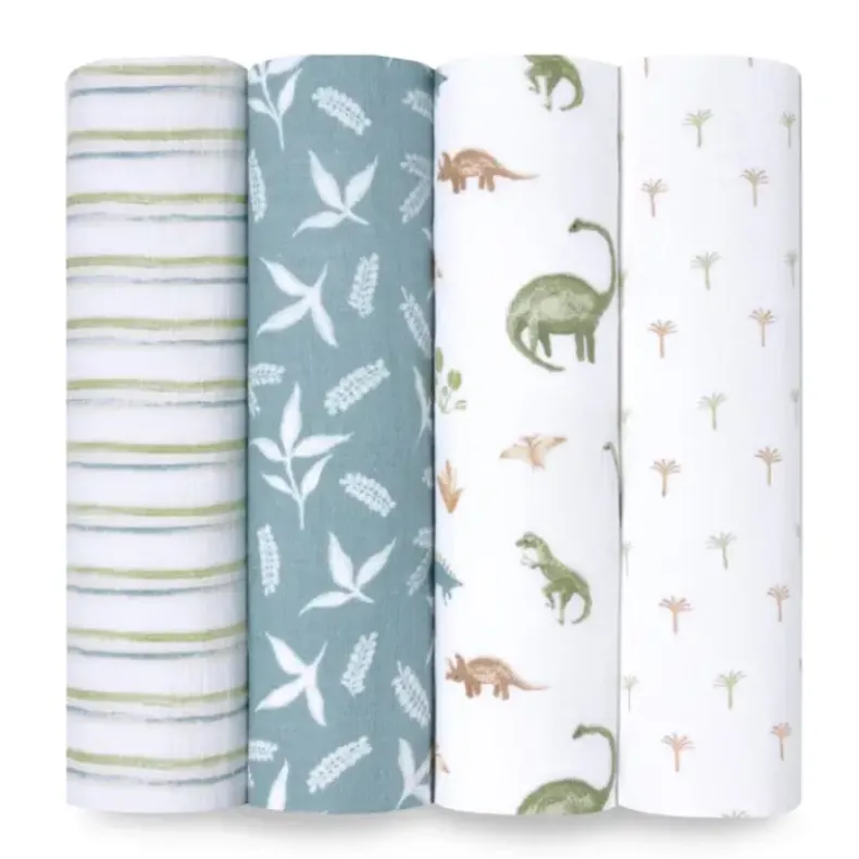 Cotton Muslin Swaddles - 4 Pack