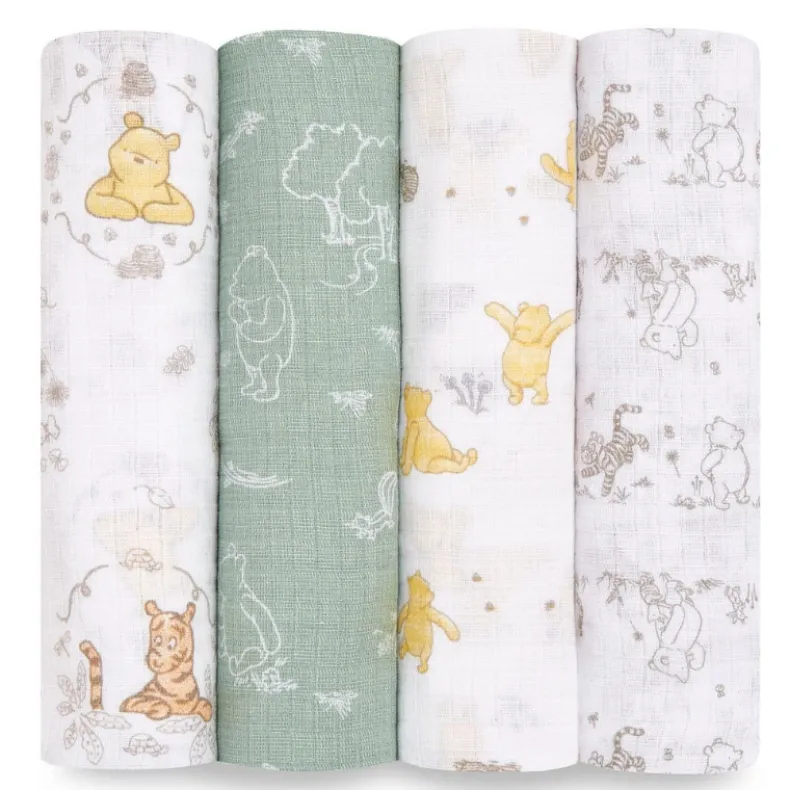 Cotton Muslin Swaddles - 4 Pack