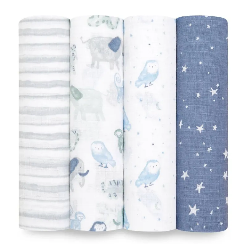 Cotton Muslin Swaddles - 4 Pack