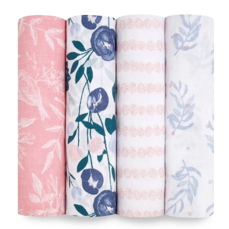 Cotton Muslin Swaddles - 4 Pack