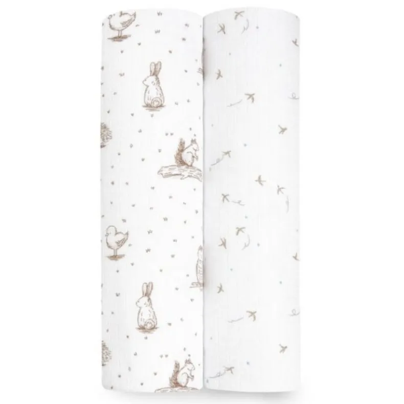 Essentials Silky Soft Muslin Swaddle - 2 Pack
