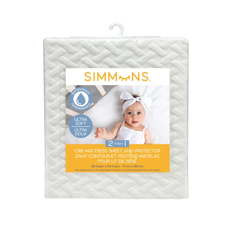 2-in-1 Crib Mattress Sheet and Protector