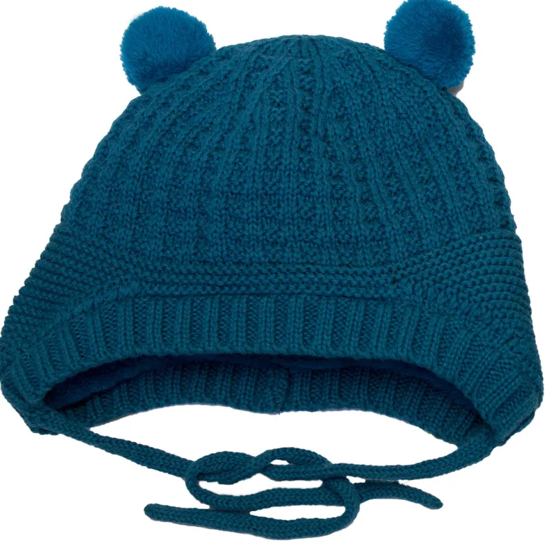 Knit Bear Hat - Lagoon