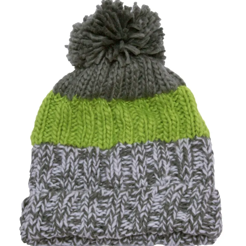 Knit Pom Hat - Green
