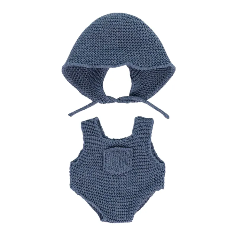 Knitted Doll Romper & Hood - 8.25"
