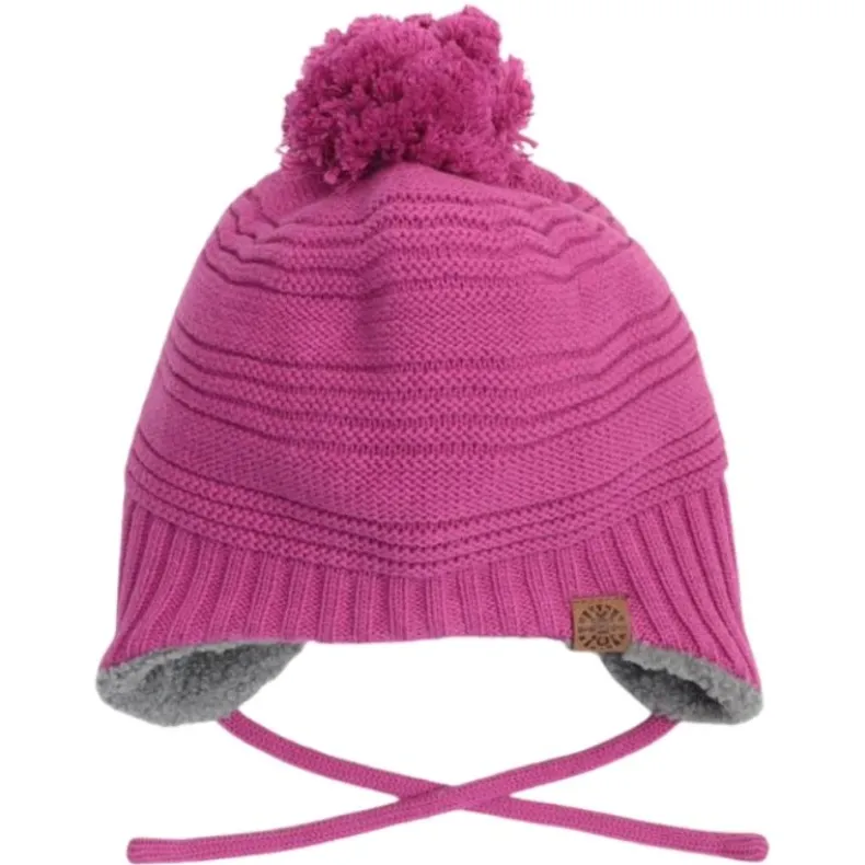 Knitted Pom Pom Hat