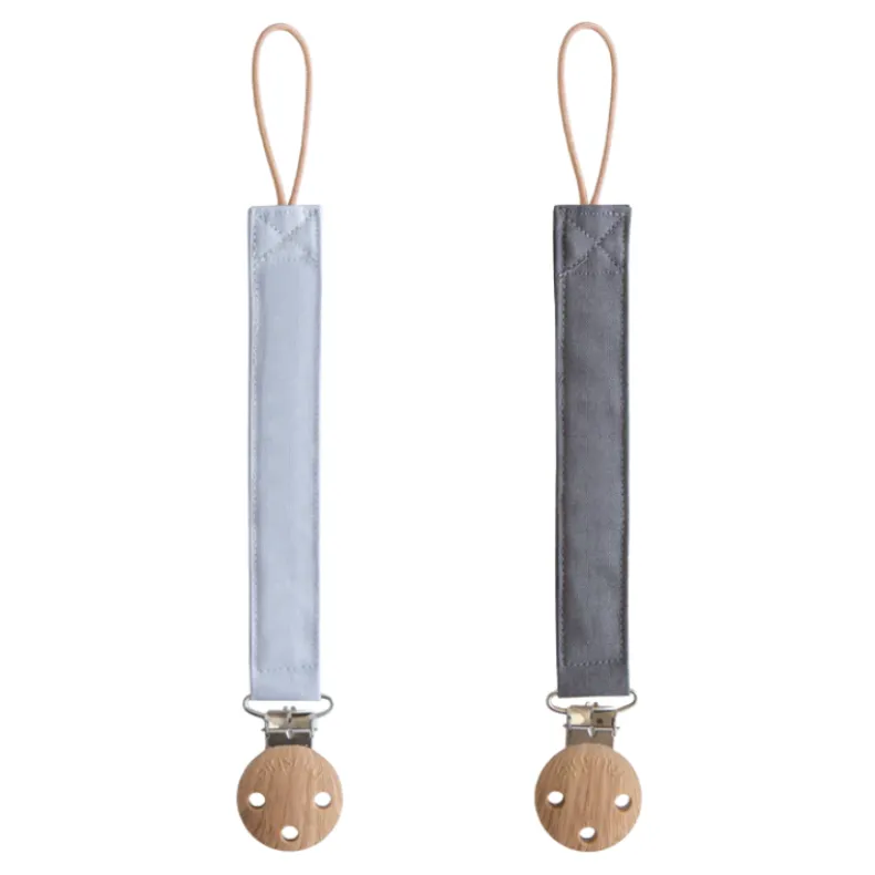 Linen Pacifier Clip - 2 Pack