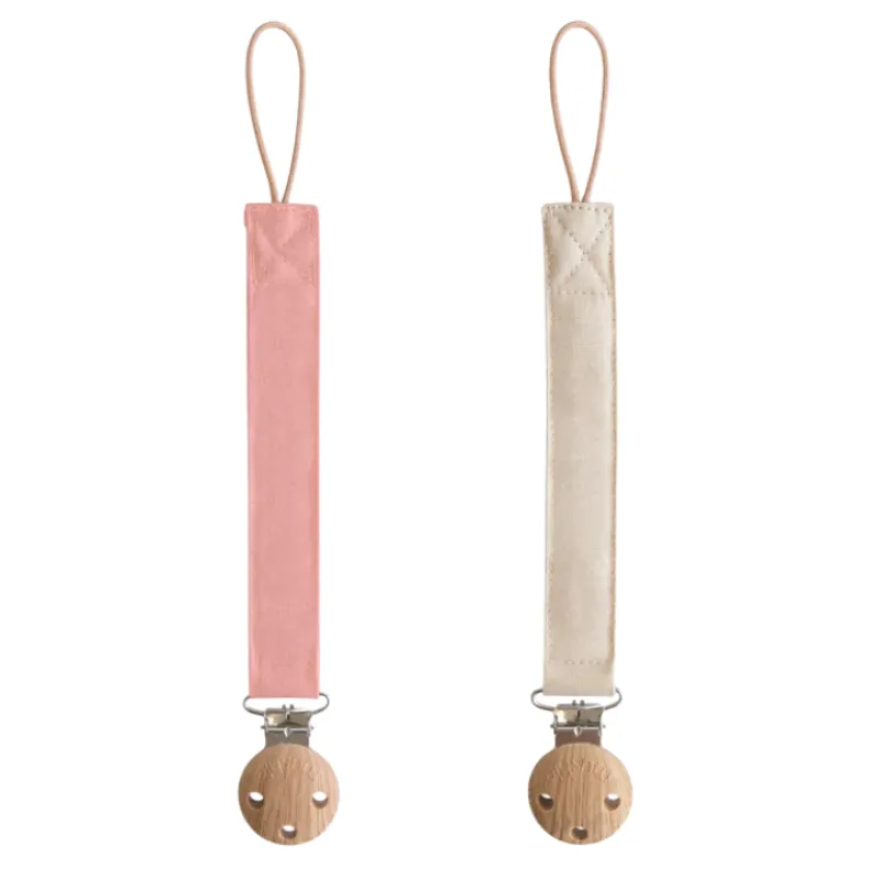 Linen Pacifier Clip - 2 Pack