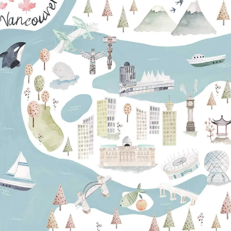 Luxe Muslin Quilt - World Cities