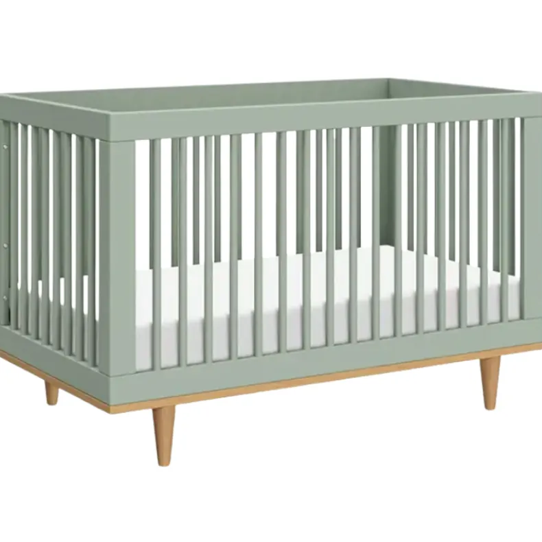 Marley 3-in-1 Convertible Crib - Light Sage / Honey