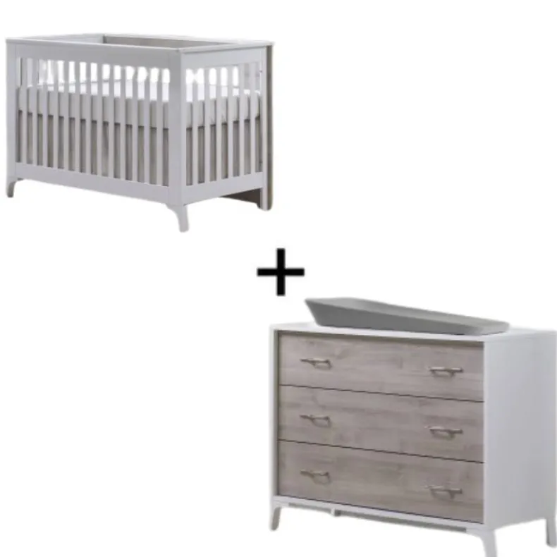 Metro Convertible Crib and 3 Drawer Dresser Combo