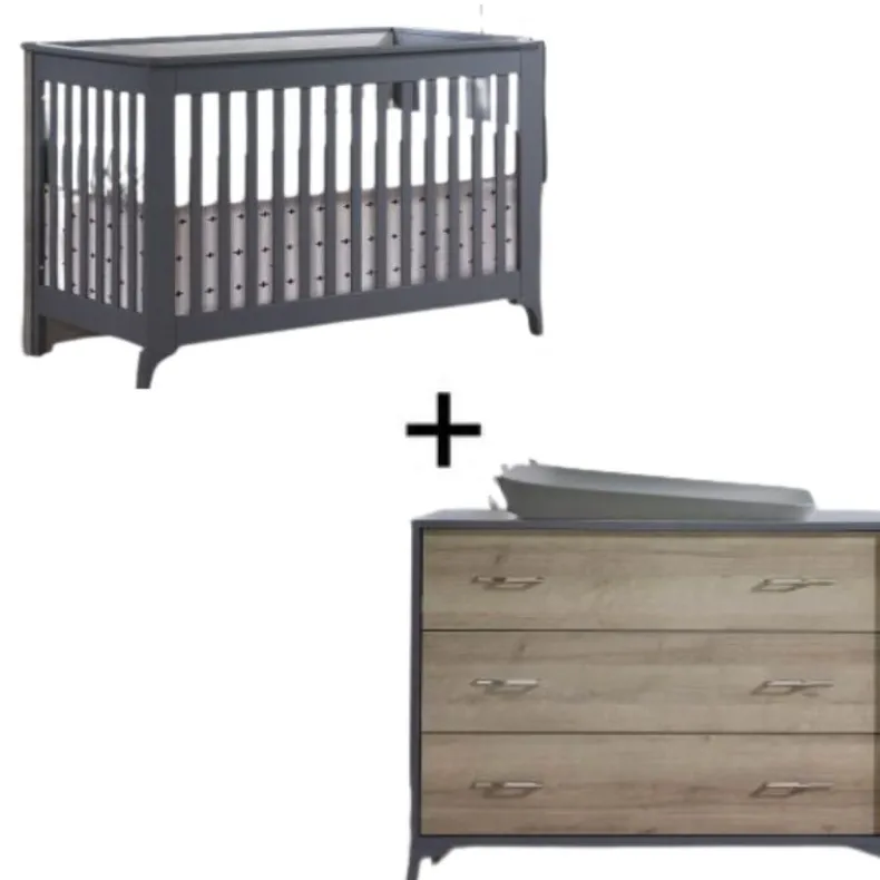 Metro Convertible Crib and 3 Drawer Dresser Combo