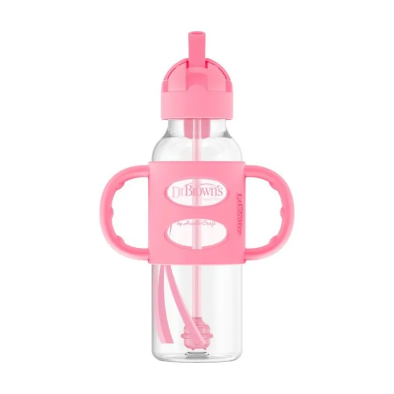 Milestones Narrow Sippy Straw Bottle with Silicone Handles
