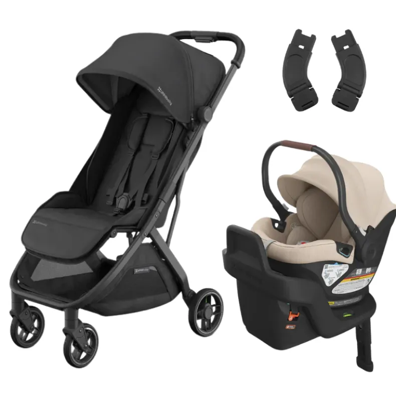 Minu V3 Stroller + Aria Infant Car Seat + Car Seat Adapters Travel System