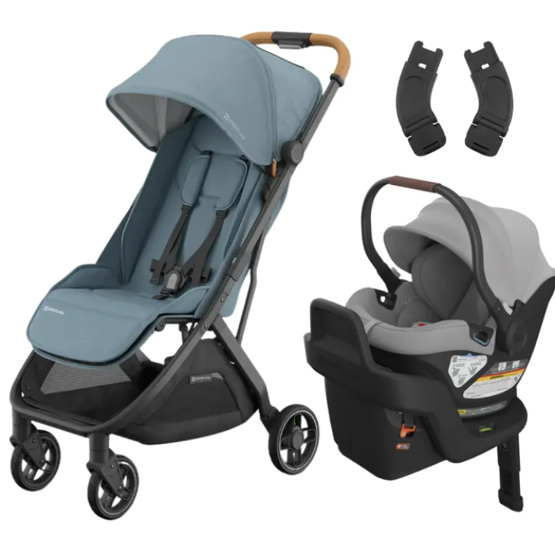 Minu V3 Stroller + Aria Infant Car Seat + Car Seat Adapters Travel System