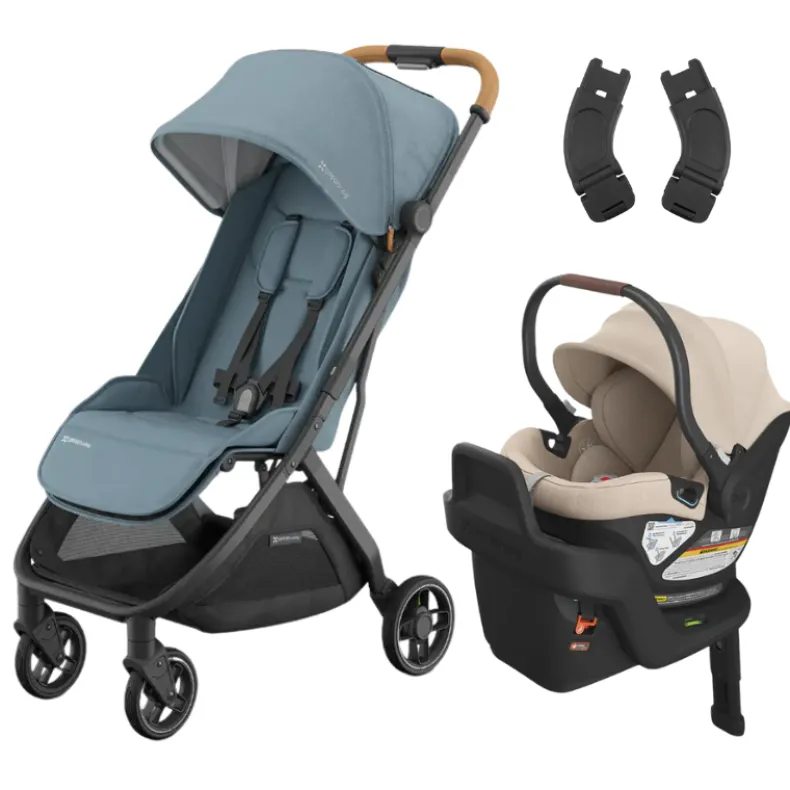 Minu V3 Stroller + Aria Infant Car Seat + Car Seat Adapters Travel System