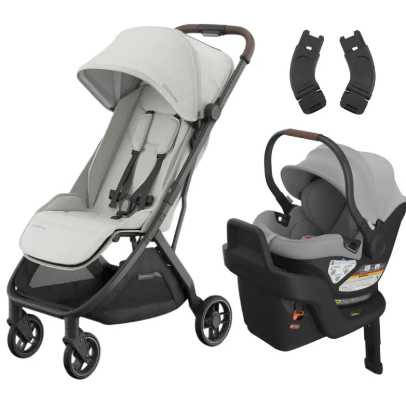 Minu V3 Stroller + Aria Infant Car Seat + Car Seat Adapters Travel System