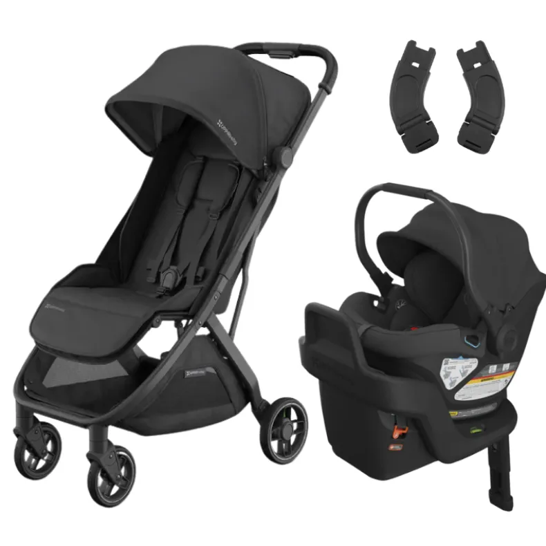 Minu V3 Stroller + Aria Infant Car Seat + Car Seat Adapters Travel System