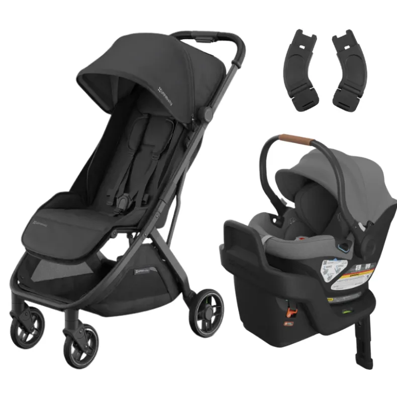 Minu V3 Stroller + Aria Infant Car Seat + Car Seat Adapters Travel System