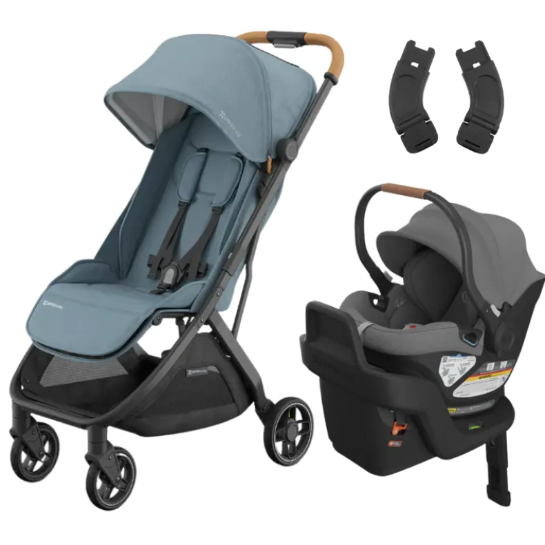 Minu V3 Stroller + Aria Infant Car Seat + Car Seat Adapters Travel System