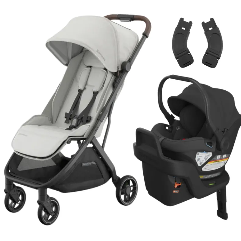 Minu V3 Stroller + Aria Infant Car Seat + Car Seat Adapters Travel System