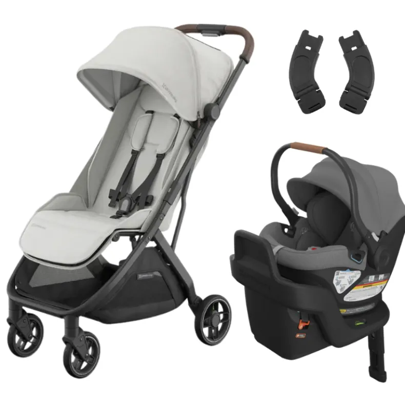 Minu V3 Stroller + Aria Infant Car Seat + Car Seat Adapters Travel System