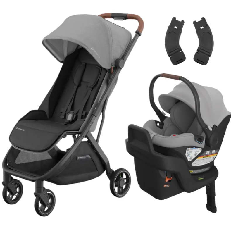 Minu V3 Stroller + Aria Infant Car Seat + Car Seat Adapters Travel System