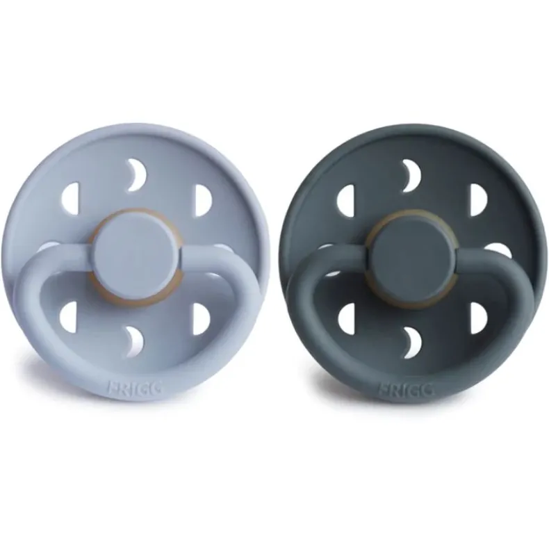 Moon Natural Rubber Baby Pacifier - 2 Pack