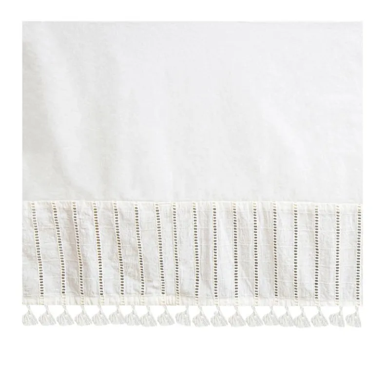 Off-White Boho Crib Skirt