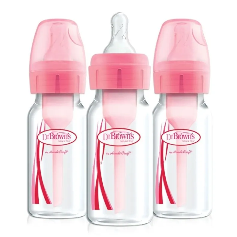 Option+ Narrow 4oz Bottle - Pink (3 Pack)