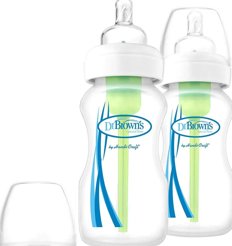 Options 9oz Glass Wide-Neck Bottle - 2 Pack