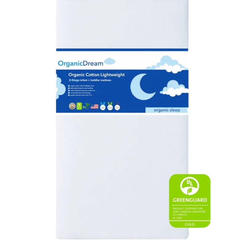 Organic Cotton 2 Stage Lightweight Crib & Toddler Mattress