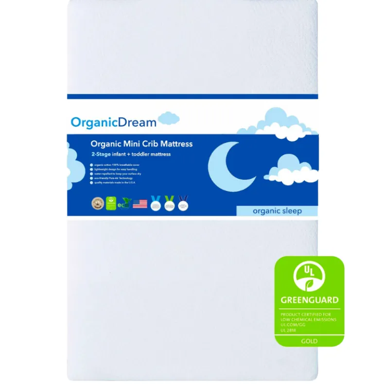 Organic Cotton Lightweight Mini 2-Stage Crib Mattress