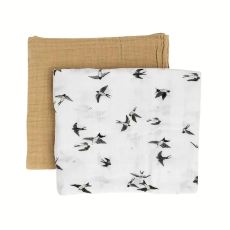 Organic Cotton Muslin Swaddle Blanket - 2 Pack