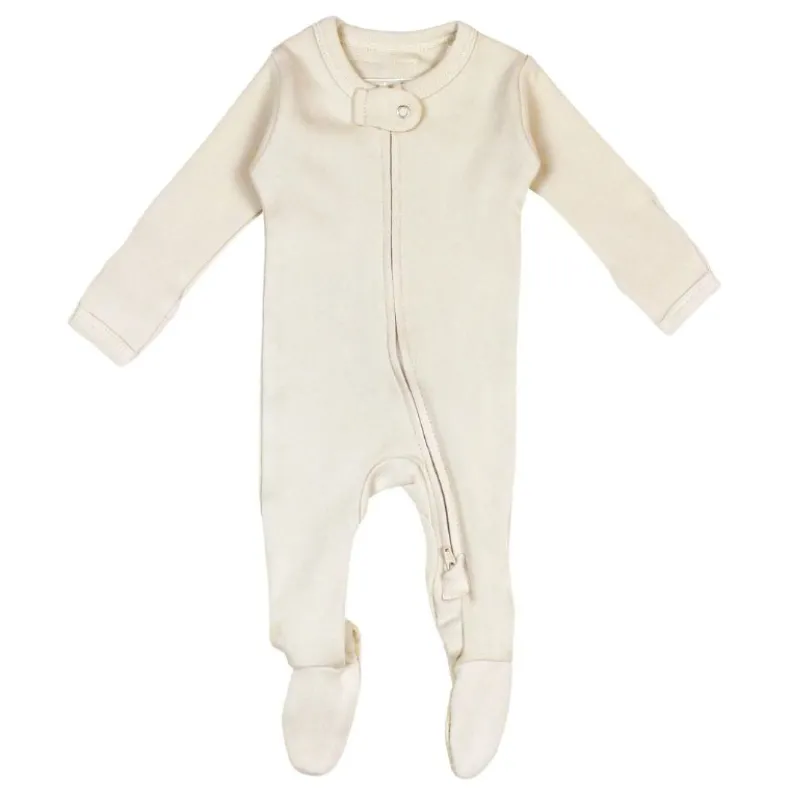 Organic 2-Way Zipper Baby Footie